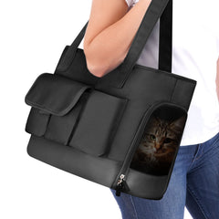 Johomviin transportin gato, cuero PU impermeable para viajes cómodos
