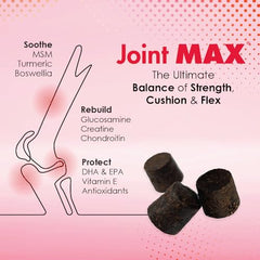 Joint Max TS sabor hígado en gomitas, agradable para uso diario.