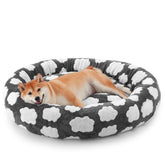 Cama donut JOEJOY para perro mediano, suave y acogedora para siestas tranquilas.