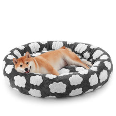 Cama donut JOEJOY para perro mediano, suave y acogedora para siestas tranquilas.