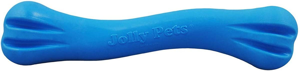 Jolly Pets Jolly Bone mediano azul, ideal para agarre y mordidas.