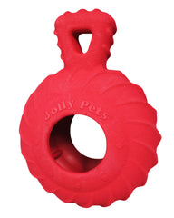 Jolly Pets Tuff Treader con asa rojo, perfecto para juegos de búsqueda.