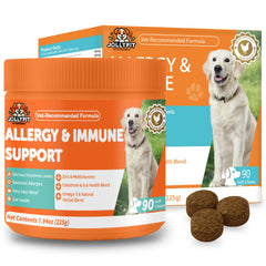 Jollyfit masticables alergia-perro sabor pollo: alivio suave del picor y apoyo diario.