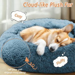 Cama para perro JOLLYVOGUE con borde alto, soporte cómodo para cabeza y cuello