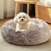 JOLLYVOGUE Cama donut antiansiedad para mascotas, seguridad y calor al dormir.