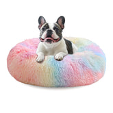 Cama JOLLYVOGUE con funda-pelo-falso-suave para descanso cómodo.