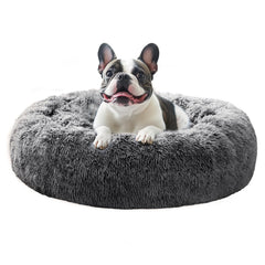 Cama JOLLYVOGUE para perros con diseño donut y borde cómodo para descanso seguro.