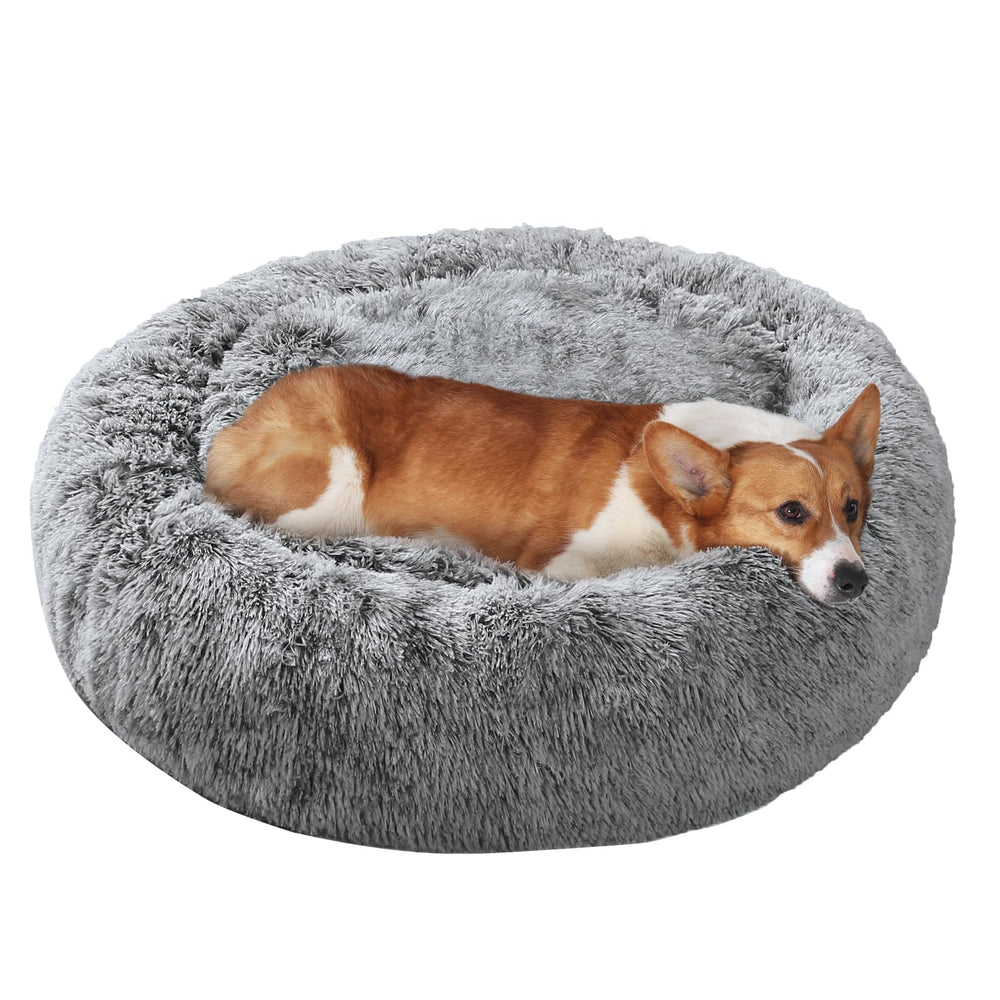 Cama para perros JOLLYVOGUE con donut suave ofrece confort envolvente para siestas