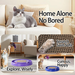 JOPOY juego interactivo independiente para gatos; diversión en casa.