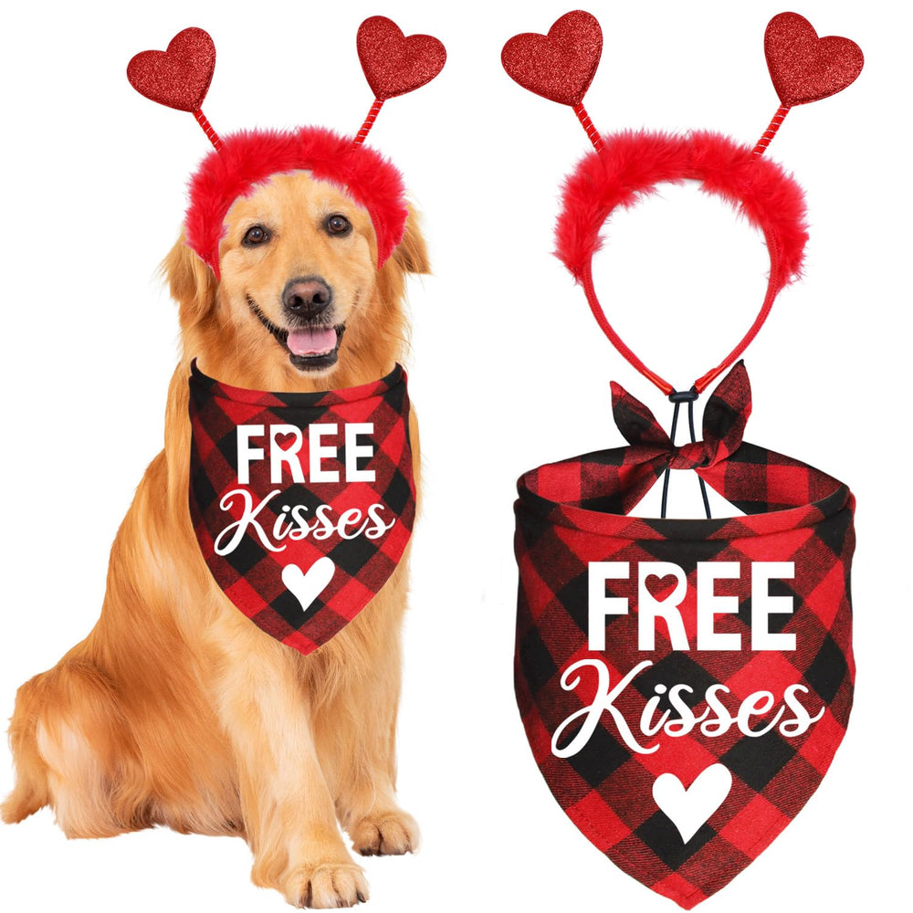 Diadema San Valentín con corazones brillantes de JOTFA para perro