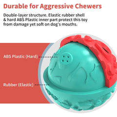 JoyBruko pelota dental con protuberancias para ayudar a limpiar dientes durante el juego.