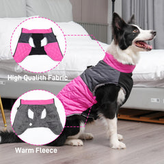 JoyDaog prenda rosa con cremallera frontal, fácil de poner y quitar.
