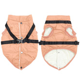 JoyDaog chaqueta para perro con arnes integrado, cálido y seguro para paseos fríos.