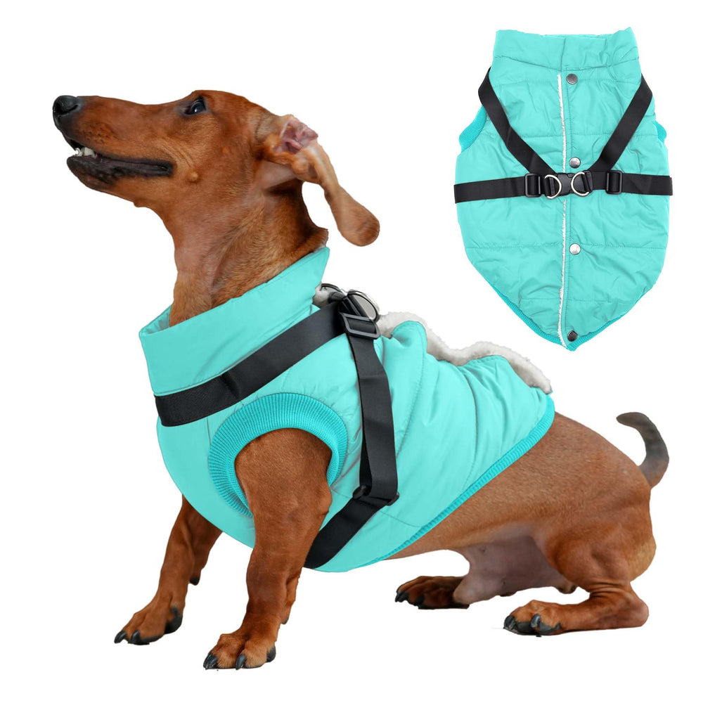 JoyDaog chaqueta para perro con arnés integrado, ideal para paseos seguros.
