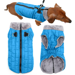 JoyDaog chaqueta para perro con arnés integrado, ideal para paseos fríos.