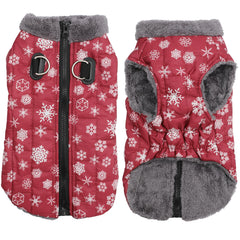 JoyDaog chaqueta polar para perro con dos anillos para correa seguro