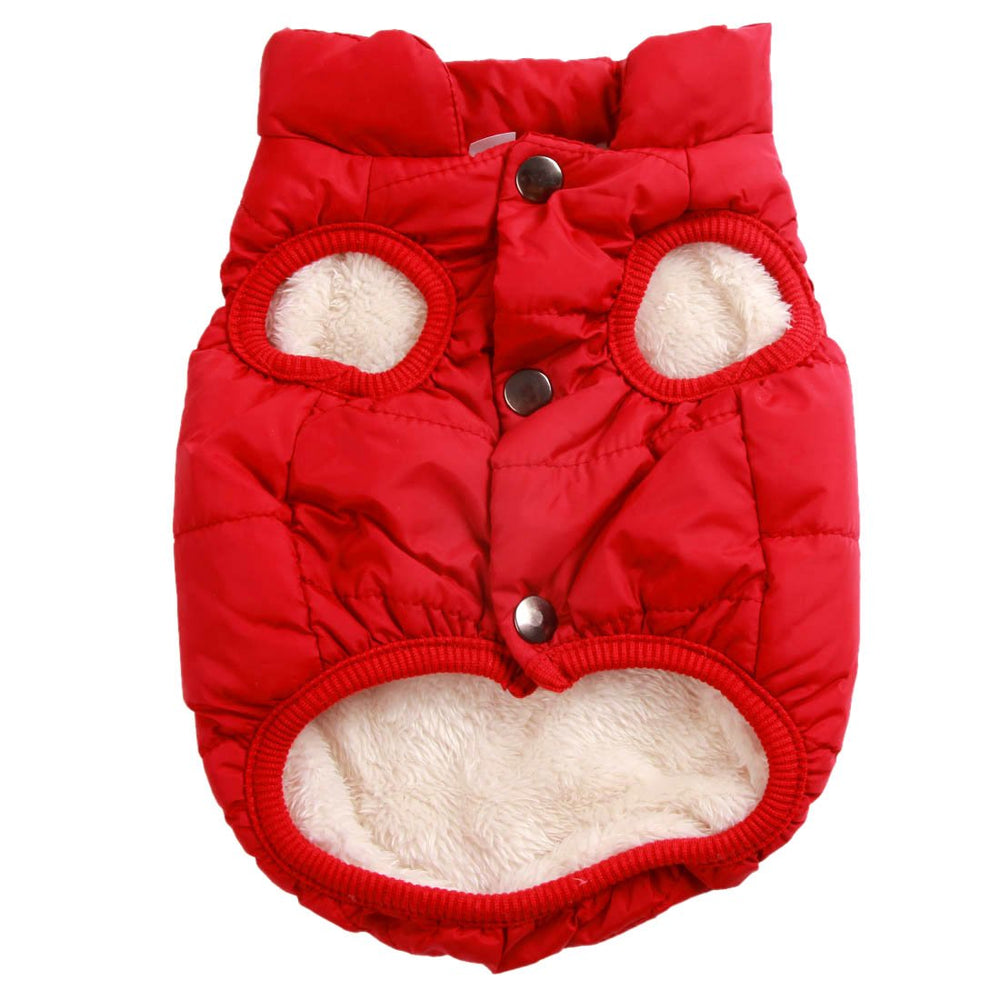 JoyDaog jaqueta para perro frontal con forro polar que añade calor.