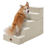 Joydeco escaleras para perros 5 pasos con plataformas amplias para subir a la cama.