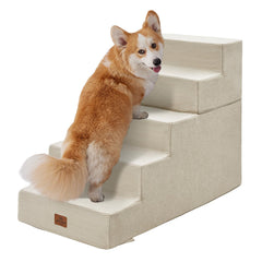 Joydeco escaleras para perros 5 pasos con plataformas amplias para subir a la cama.