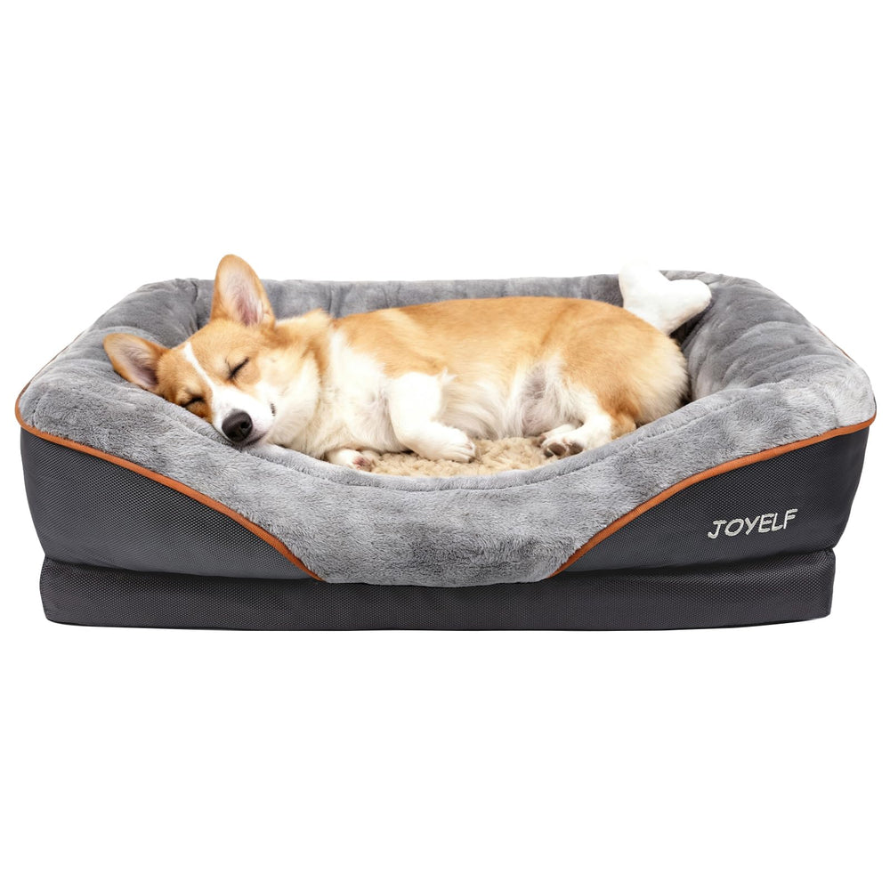 JOYELF cama para perro con espuma viscoelástica que abraza el cuerpo.