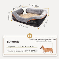 JOYELF cama para perros con funda extraíble lavable para limpieza rápida.