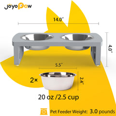 JOYOPAW base de bambú antiruidos reduce movimientos durante las comidas.