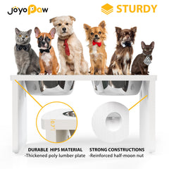 JOYOPAW diseño ergonómico facilita el acceso a comida y agua