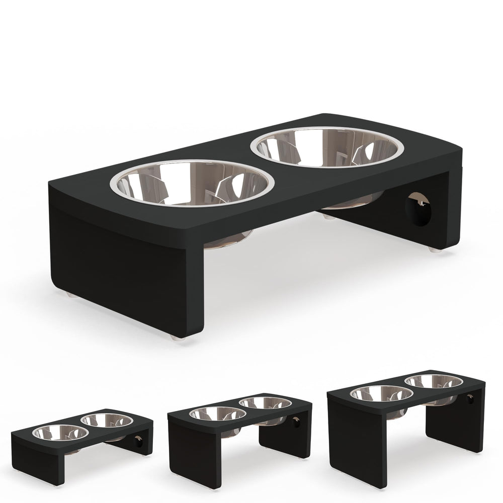 JOYOPAW soporte alto de bambú para perros facilita comer sin derrames