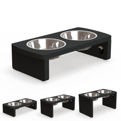 JOYOPAW soporte alto de bambú para perros facilita comer sin derrames