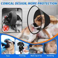 Joypig cono de recuperación, ajuste en 6 tallas para un cuello cómodo.