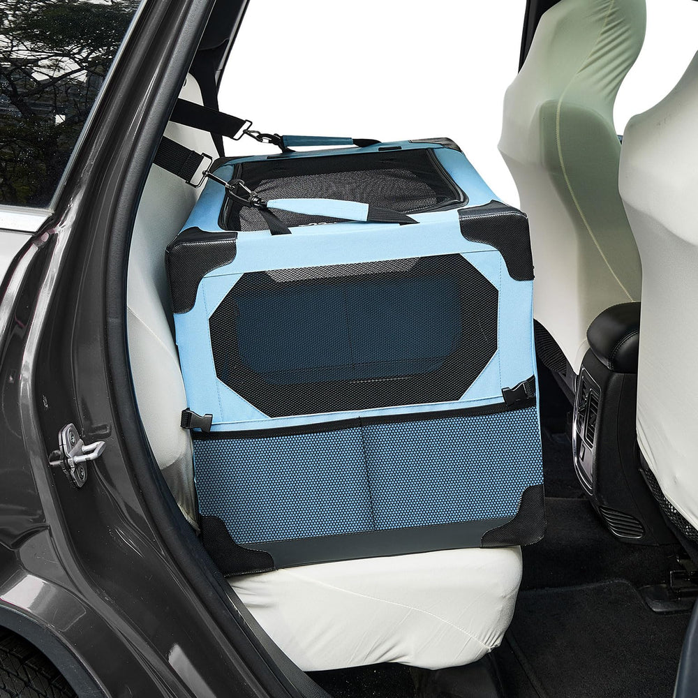 JOYTUTUS jaula colapsable para perros de 26-pulgadas, ideal para coche y viajes seguros.