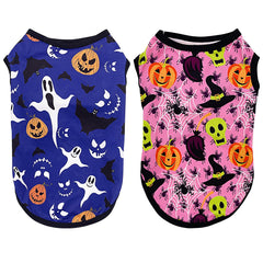 Camiseta JpGdn para perro con calabaza y murciélagos, ideal para fiestas de Halloween