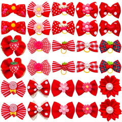 Lazo JpGdn con diseño corazón rojo para adornar la melena de tu mascota