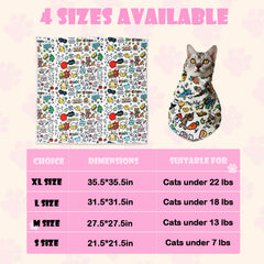 JPTECY Cat Wrap de 27,5 pulgadas para felinos de hasta 5,9 kg.