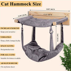 JSPYFITS Hamaca de pared de doble capa, montaje sencillo para casa.