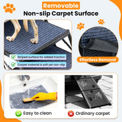Escalera plegable JTSIOV para perros, fácil de guardar