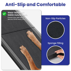 Rampa plegable de JTSIOV, diseño compacto para guardar en coche.