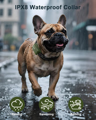 Collar impermeable IPX8 para juego en lluvia o agua.