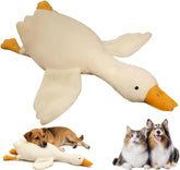 Pato Grande Peluche para Perro, ideal para juego suave y abrazos.