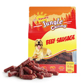 Jungle Calling: salchichas de res para perros en paquete cerrado, ideal para premiar