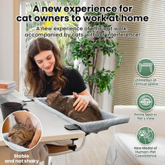 JUNSPOW cama para gato en escritorio hundido: favorece el acurrucamiento y reduce tensiones.