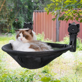 JUNSPOW cama ventana para gatos plegable, ahorro de espacio y uso cómodo.