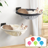 JUNSPOW hamaca para gato montada en pared con marco de baloncesto, diseño lúdico