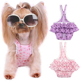 JUOMIIEL pañal lavable para perra hembra rosa, ajuste cómodo para perros pequeños.