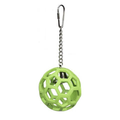 JW Activitoys Hol-ee Roller para loro de 4 pulgadas, estimula juego y exploración.