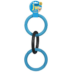 JW Pet Cadena de goma, juguete interactivo para morder y jugar en casa.