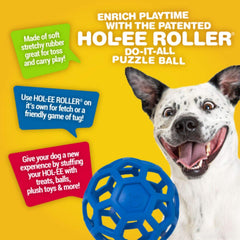 JW Pet Hol-ee Roller para uso interior y exterior, ideal para lanzar y perseguir.