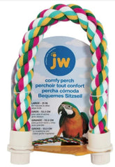 JW Pet Percha para aves, cuerda multicolor, 21 pulgadas, visual atractivo.
