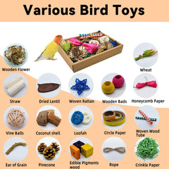 Materiales naturales del juego Jwizyotr para aves