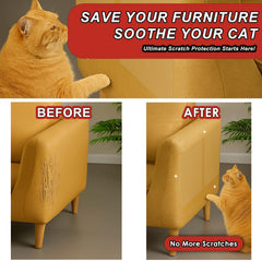 Fácil aplicación de la cinta anti-garras en muebles para entrenamiento del gato.